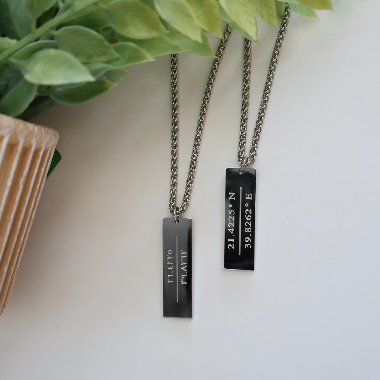 Kaaba Coordinates Necklace