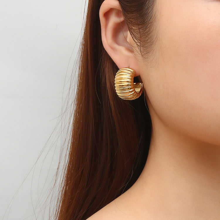 18K Gold Plated Hoop Earring